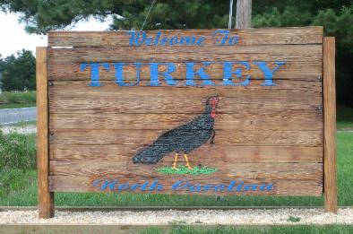 Turkey North Carolina Sign
